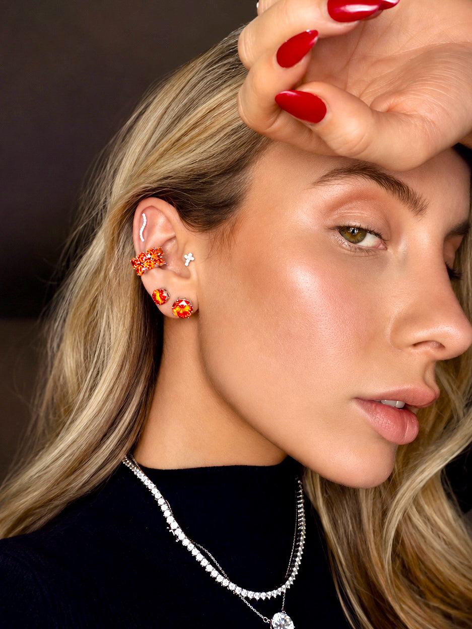 Chelsea Aperol Spritz 8mm Earrings | Lumina
