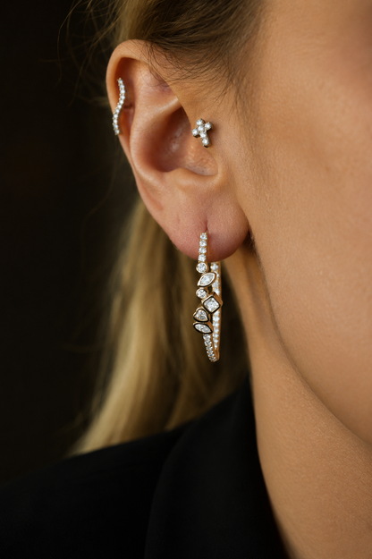 Duchess Moissanite Earrings | 18k Gold Vermeil