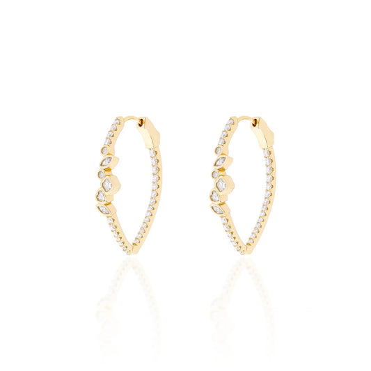 Duchess Moissanite Earrings | 18k Gold Vermeil