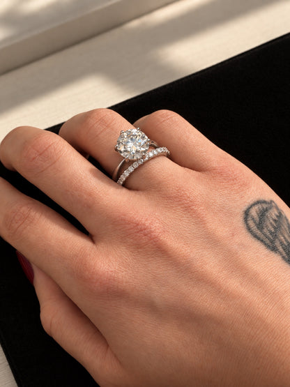 11mm Moissanite Solitaire Ring