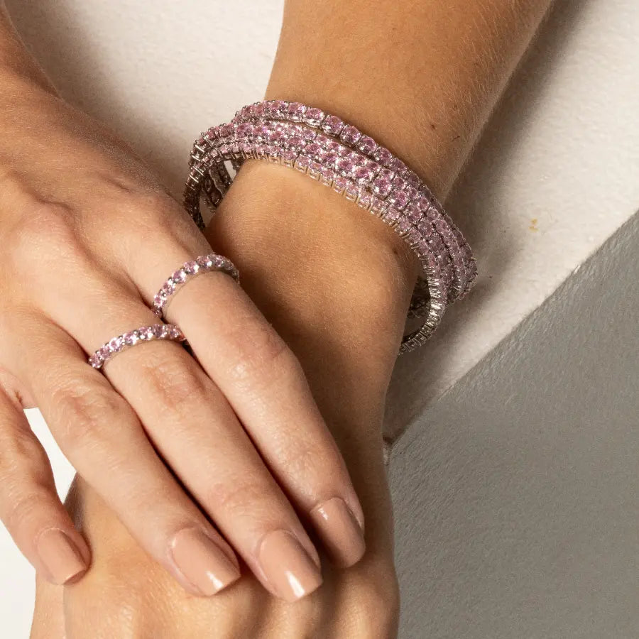 Kunzite Inspired Riviera Bracelet — 3mm | Lumina