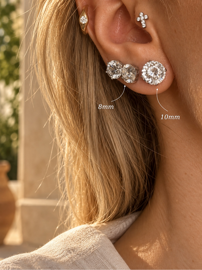 Majesty 8mm Moissanite Solitaire Studs