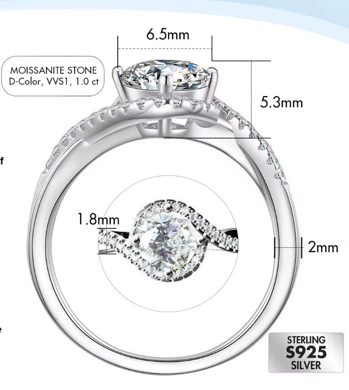 Diana Moissanite Ring