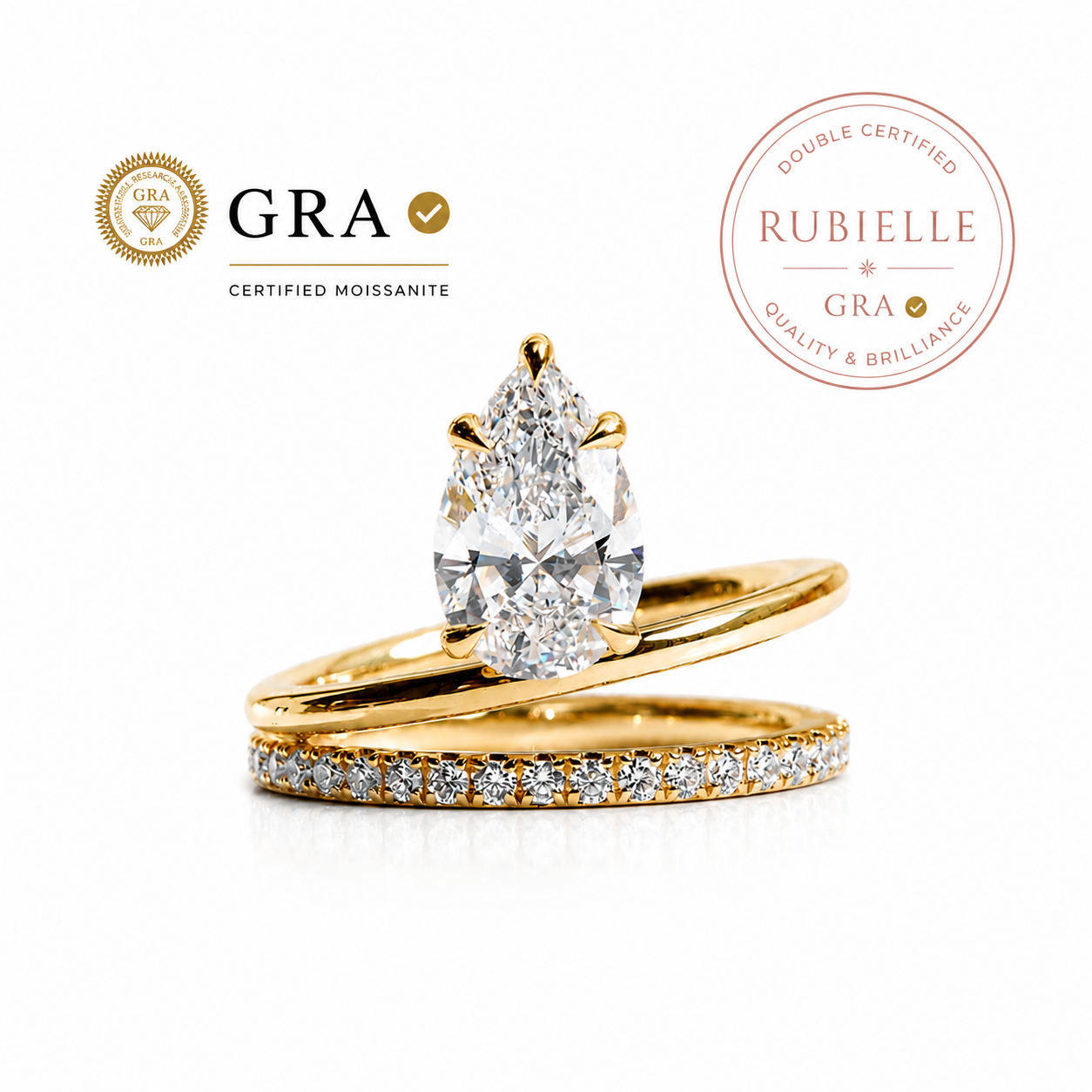 Ashbourne Moissanite Ring — Solid Gold