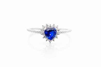 Aurora Sapphire Halo Ring