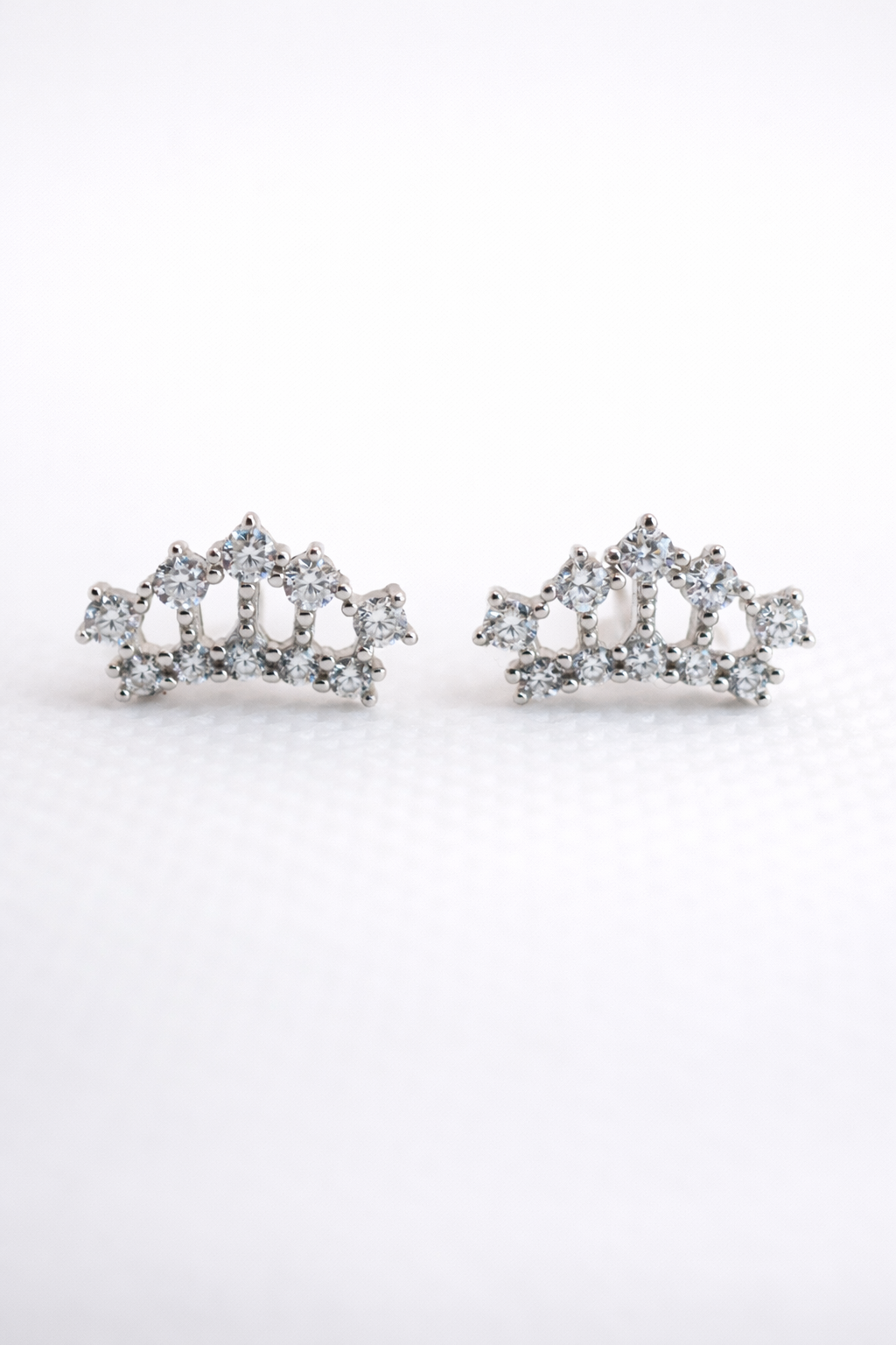 Crown Stud Earrings - Rubielle London