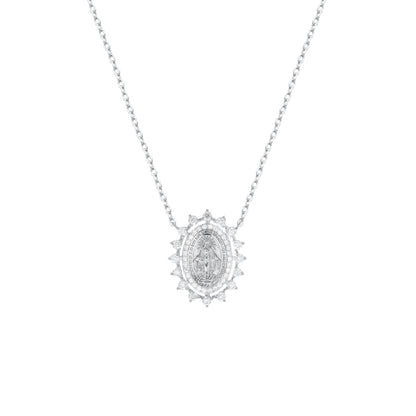 Grace Medal Moissanite Necklace