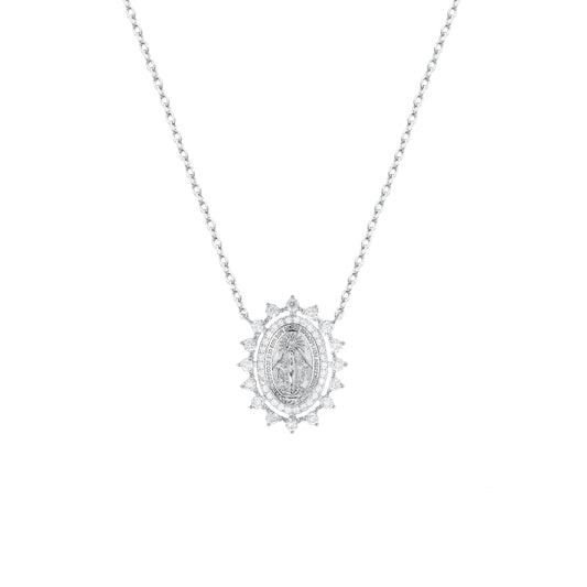 Grace Medal Moissanite Necklace