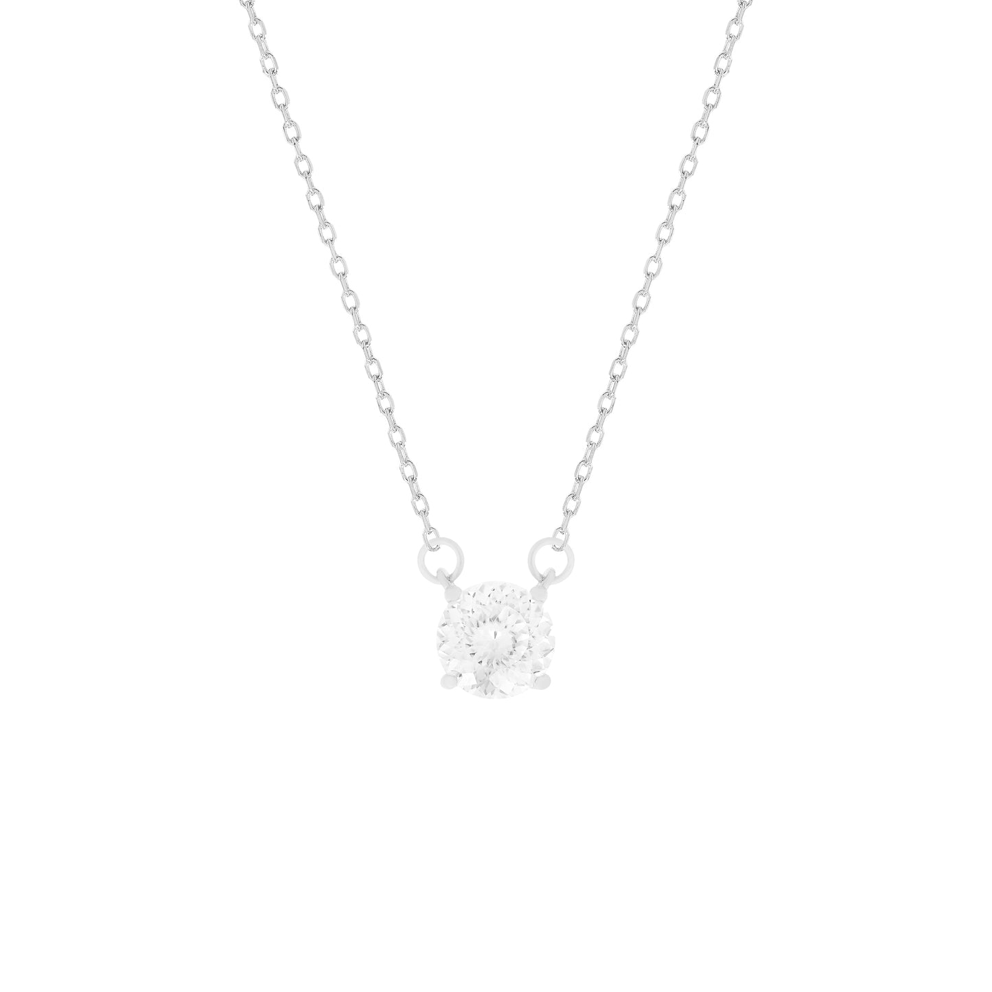 Chelsea Solitaire Necklace — 6.5mm Portuguese Setting Edition
