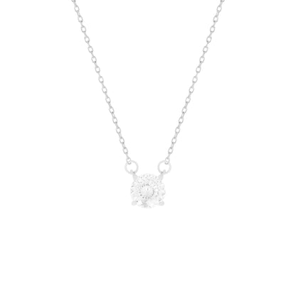 Chelsea Solitaire Necklace — 6.5mm Portuguese Setting Edition