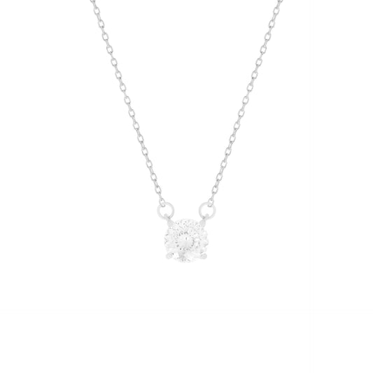Chelsea Solitaire Necklace — 6.5mm Portuguese Setting Edition