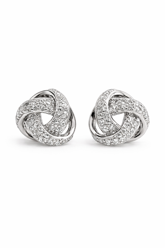 Harper Intertwined Knot Stud Earrings