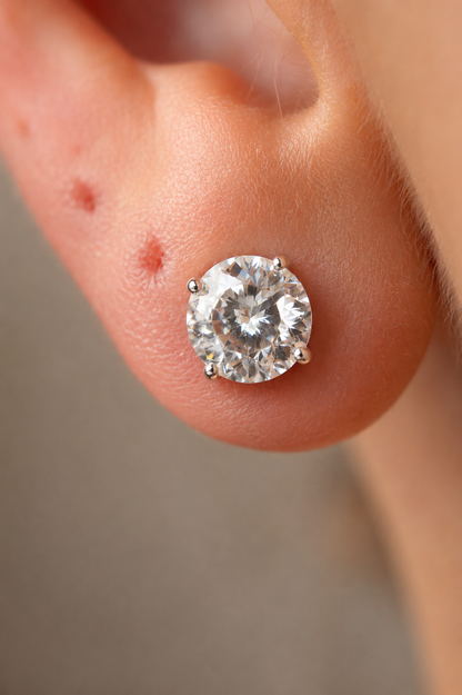 Brincos Sovereign Moissanite - 6,5 mm
