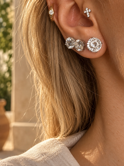 Majesty 10mm Moissanite Solitaire Studs