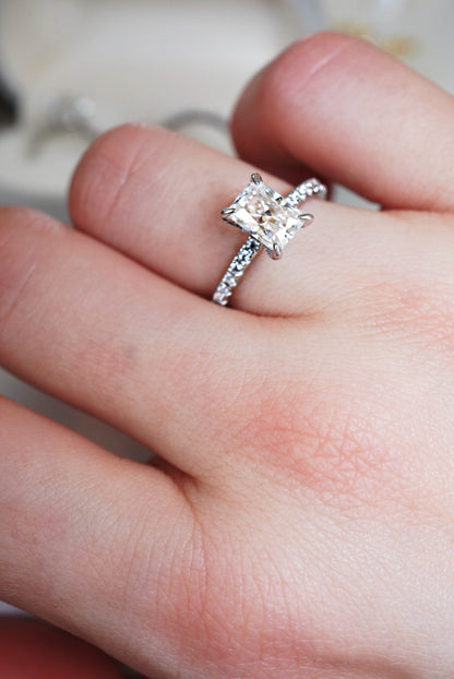 Highgrove Emerald-cut Moissanite Ring