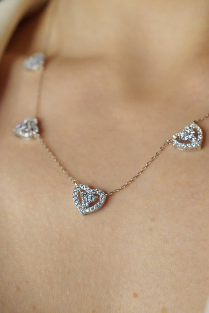 Windsor Five Hearts Necklace