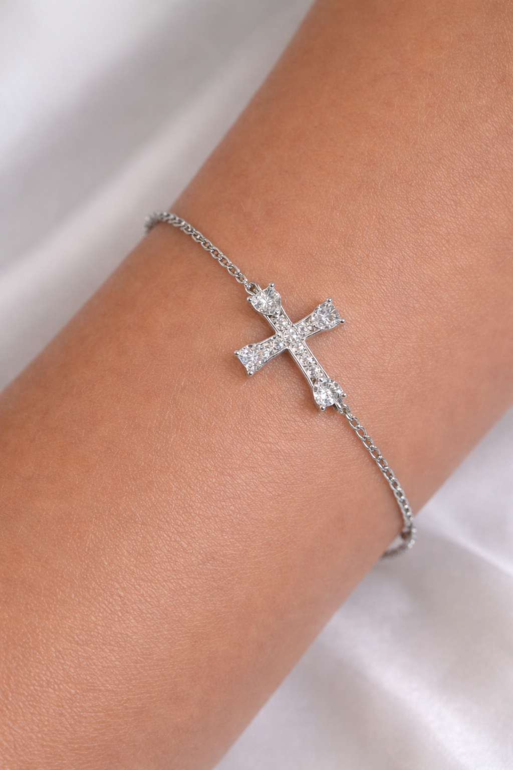 Windsor Crystal Cross Bracelet