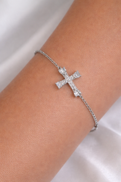 Windsor Crystal Cross Bracelet