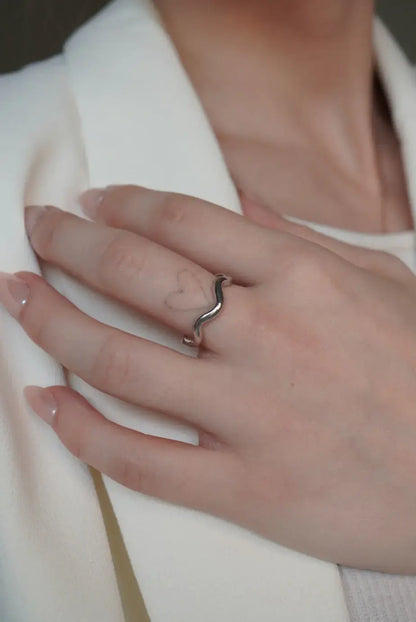 Silver Wave Ring