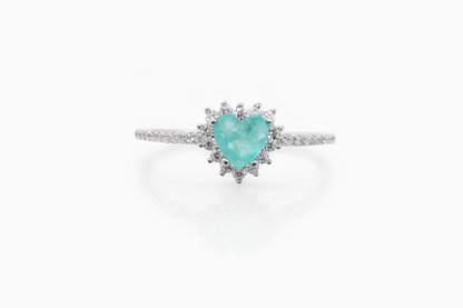 Aurora Colombian Emerald Halo Ring