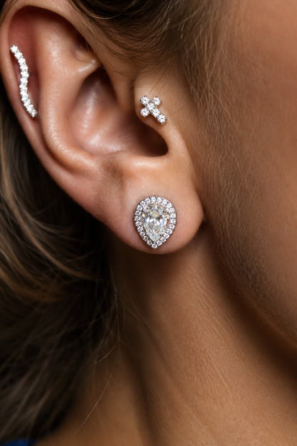Victoria Pear Moissanite Earrings