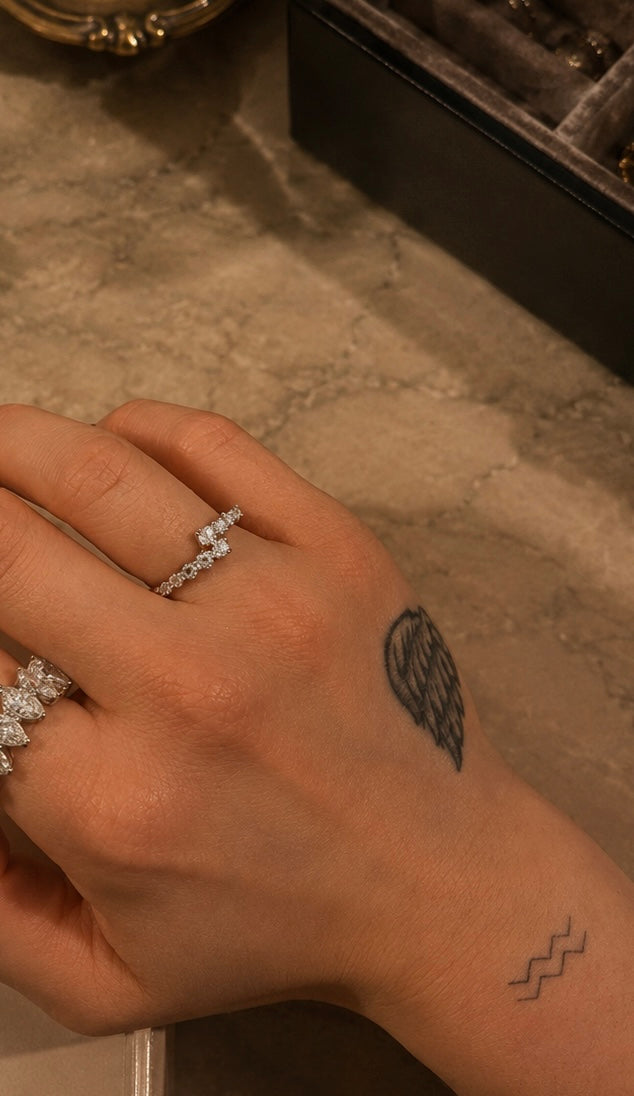 Windsor Cascade Moissanite Ring