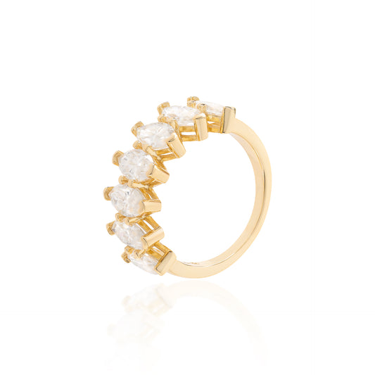 Royal Marquise Moissanite Ring 3.71ct — 18k Gold Vermeil