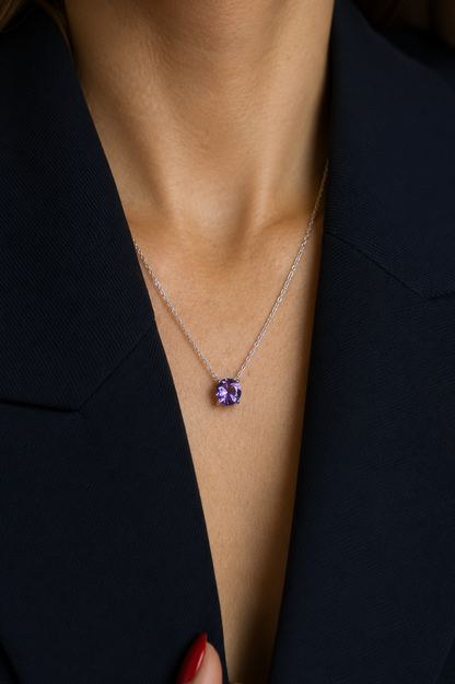 Gaia Natural Amethyst Earrings