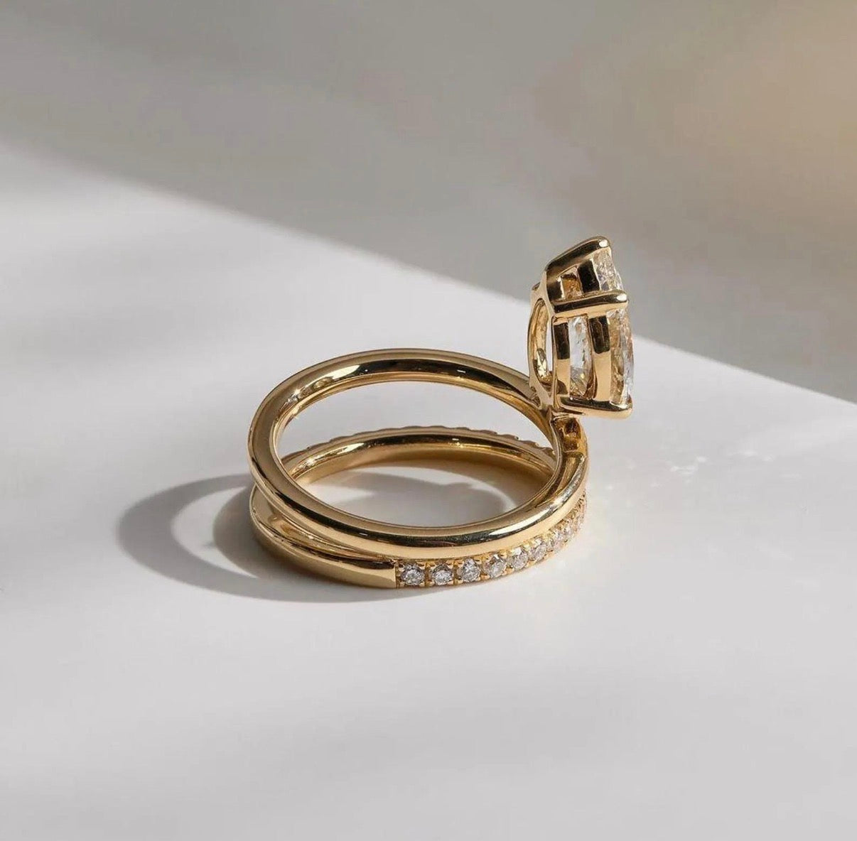 Ashbourne Moissanite Ring — Solid Gold