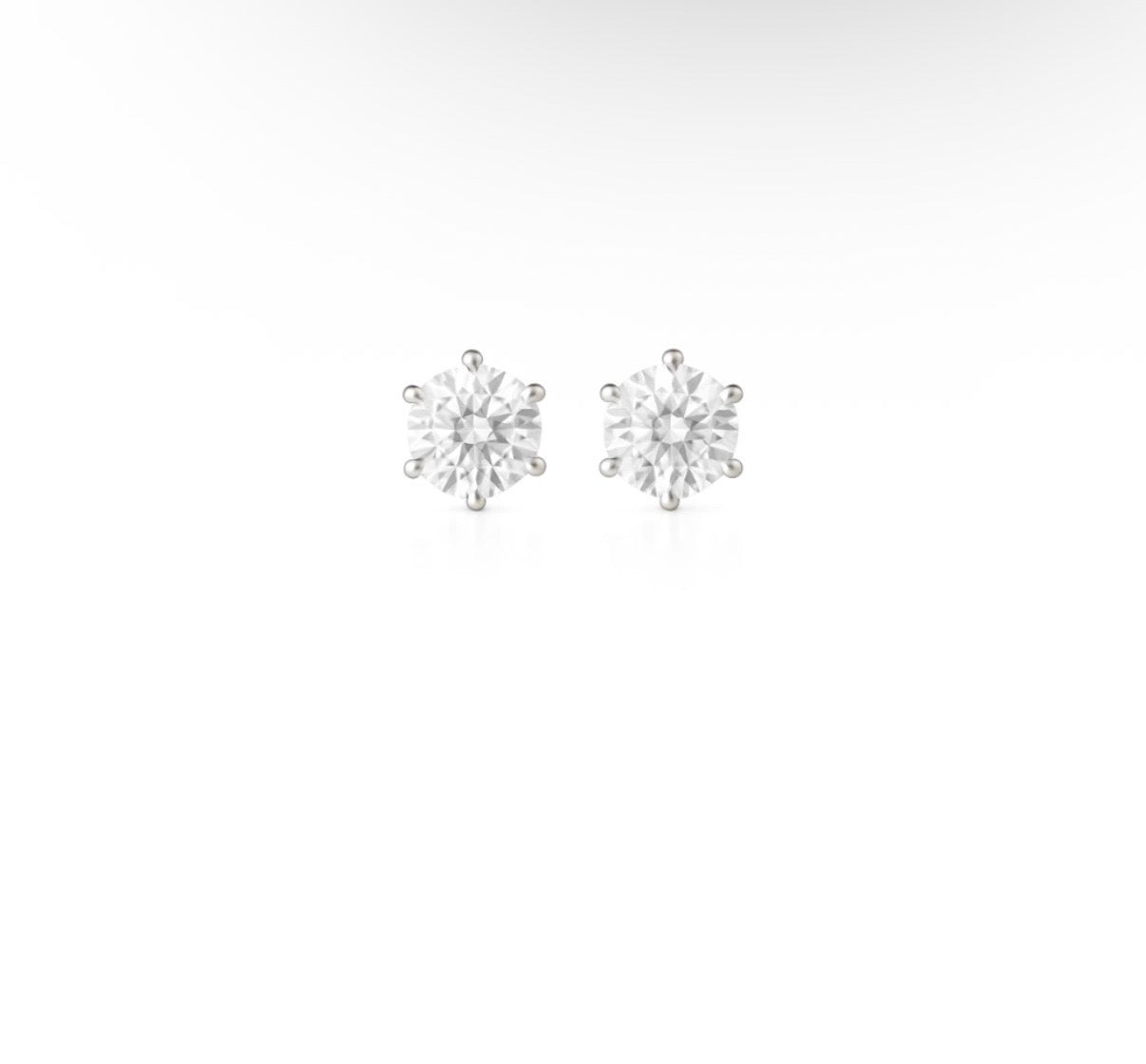 Sovereign Moissanite Stud Earrings 8mm