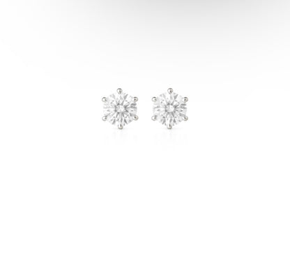 Sovereign Moissanite Stud Earrings 8mm