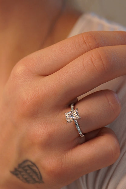 Highgrove Emerald-cut Moissanite Ring