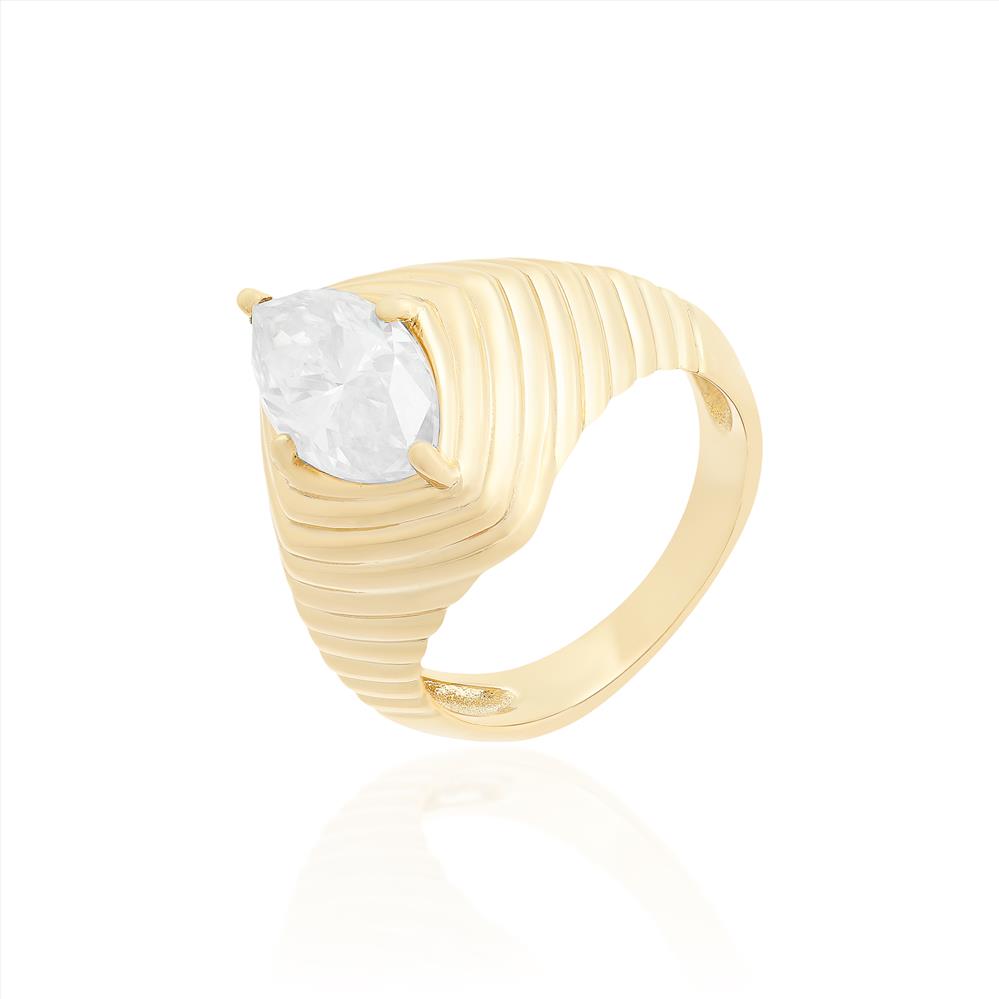 Windsor Oval Moissanite Ring 3ct — Vermeil Edition