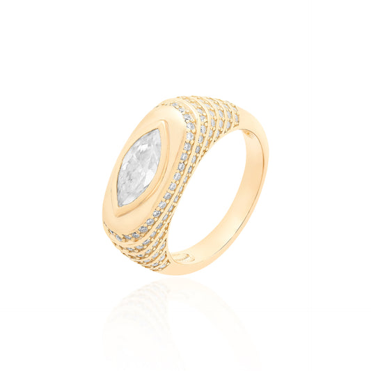 Marlborough Marquise Moissanite Ring 2.75ct — Vermeil Edition