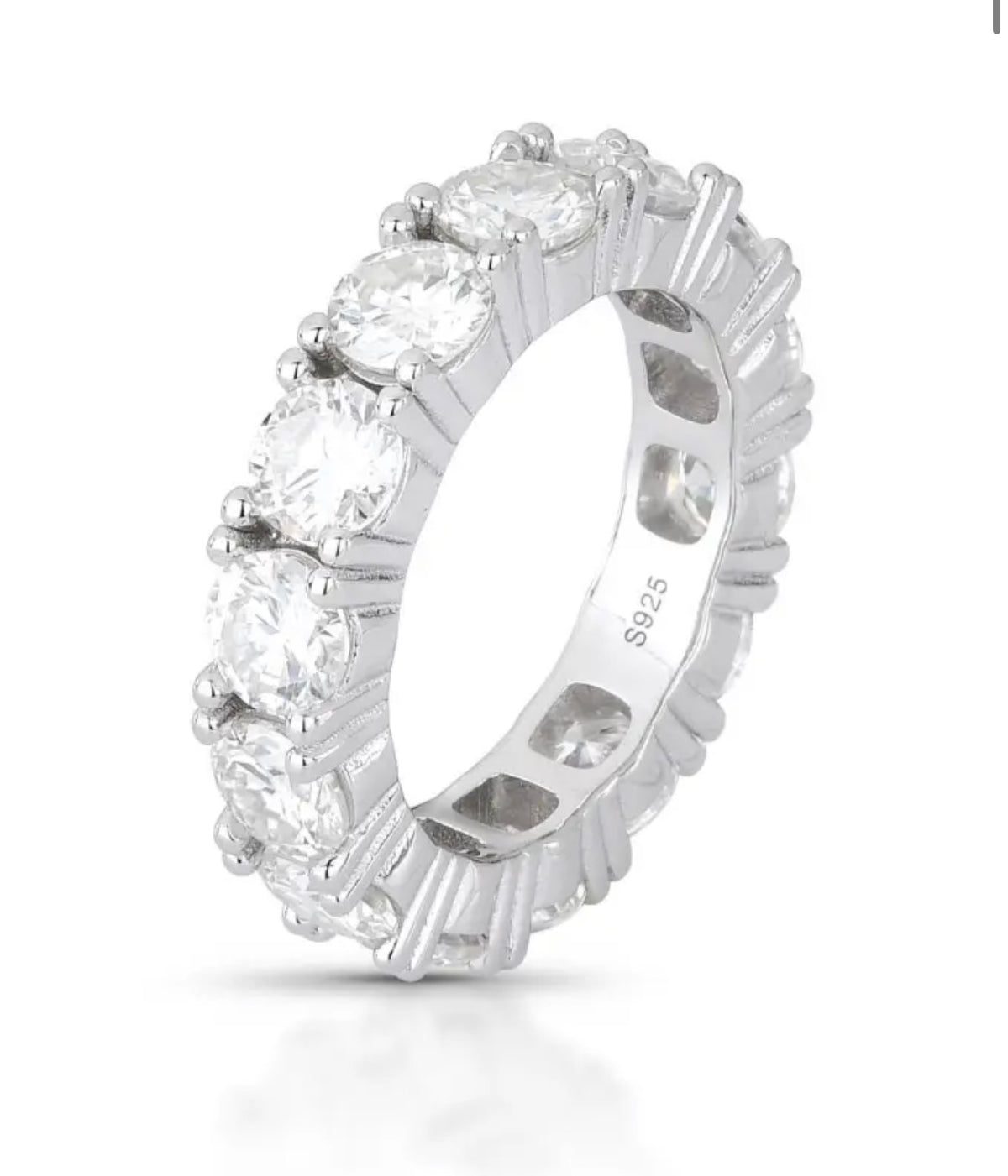 Moissanite Full Eternity Ring | 4mm