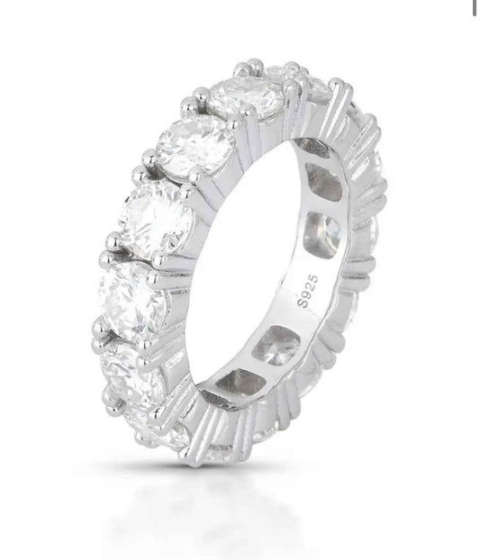 Moissanite Full Eternity Ring | 4mm