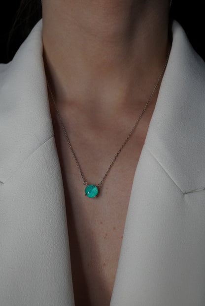 Chelsea Solitaire Colombian Emerald  8mm