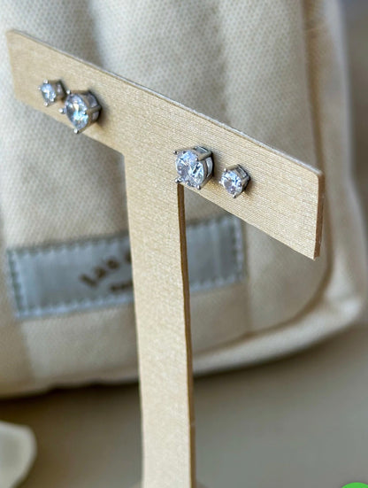 Chelsea Solitaire Stud Earrings 4mm