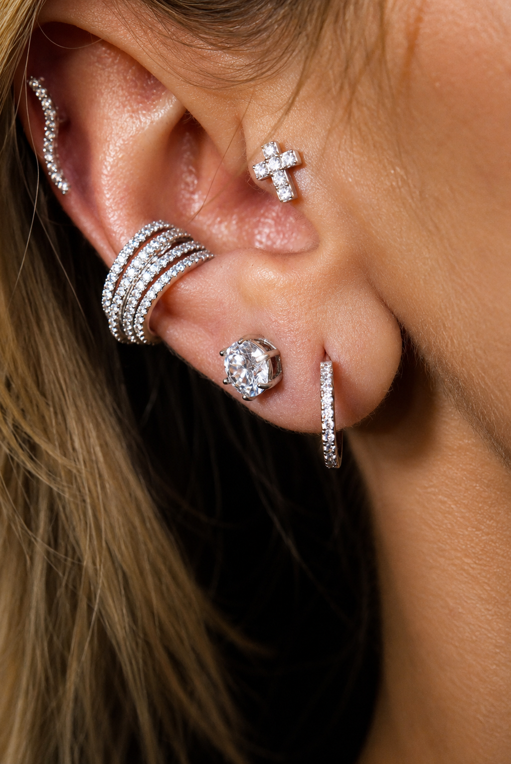 Majesty 8mm Moissanite Solitaire Studs
