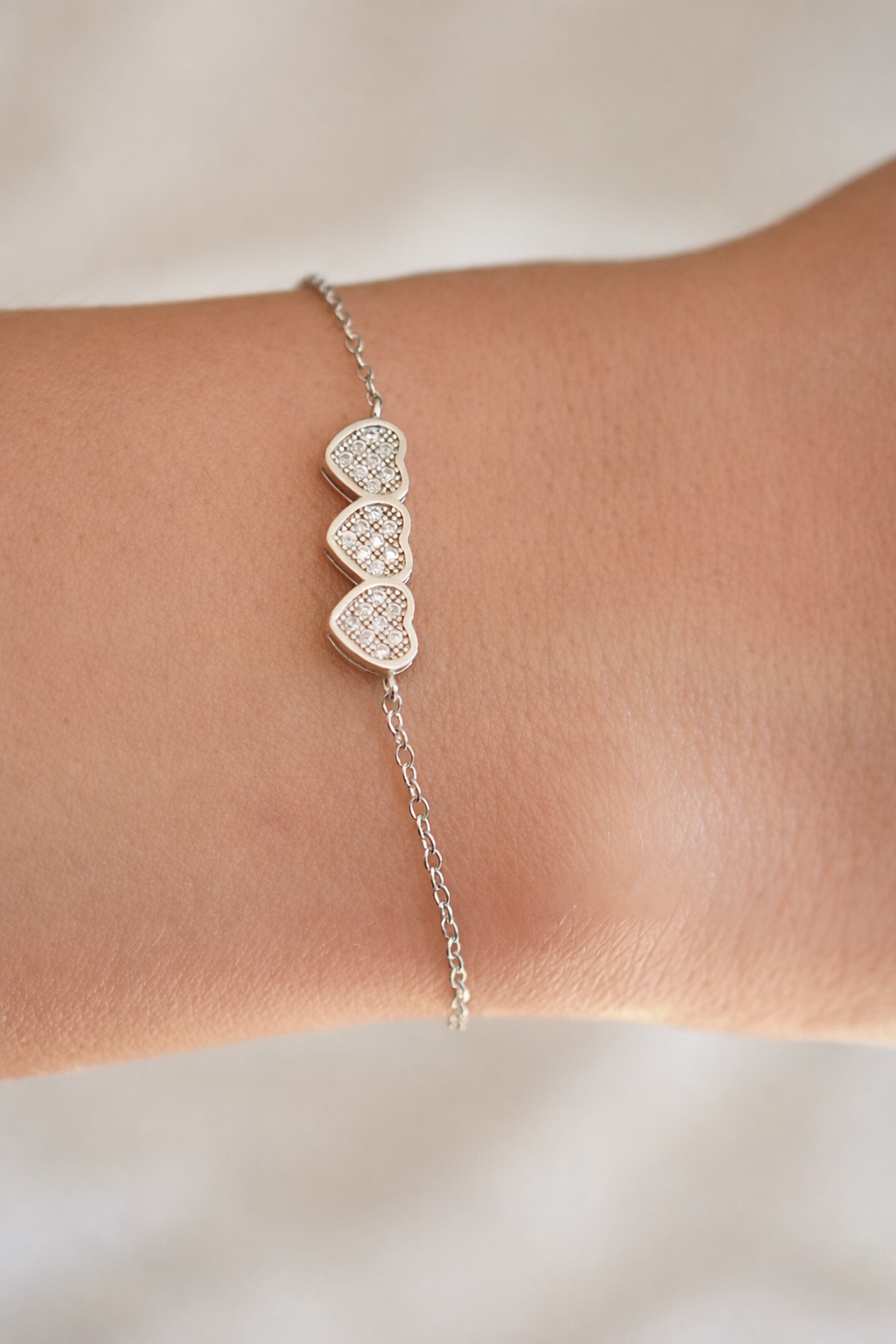 Windsor Triple Heart Bracelet
