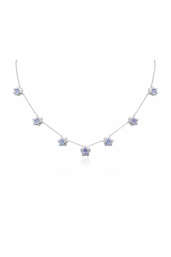 Kew Tanzanite Bloom Chain Necklace - Rubielle London