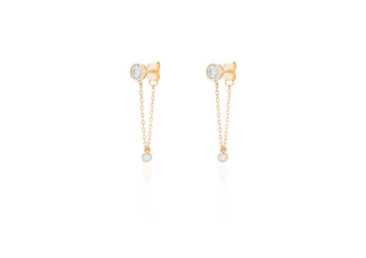 Sovereign Flow Moissanite 18k Gold Earrings