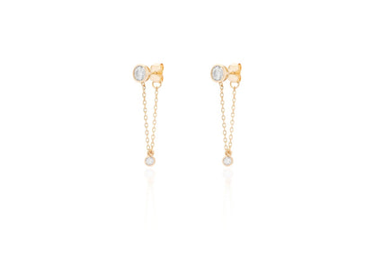 Sovereign Flow Moissanite 18k Gold Earrings
