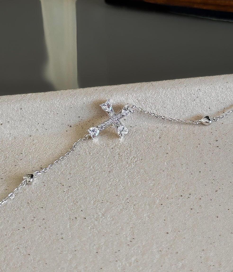 Windsor Crystal Cross Bracelet