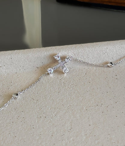 Windsor Crystal Cross Bracelet