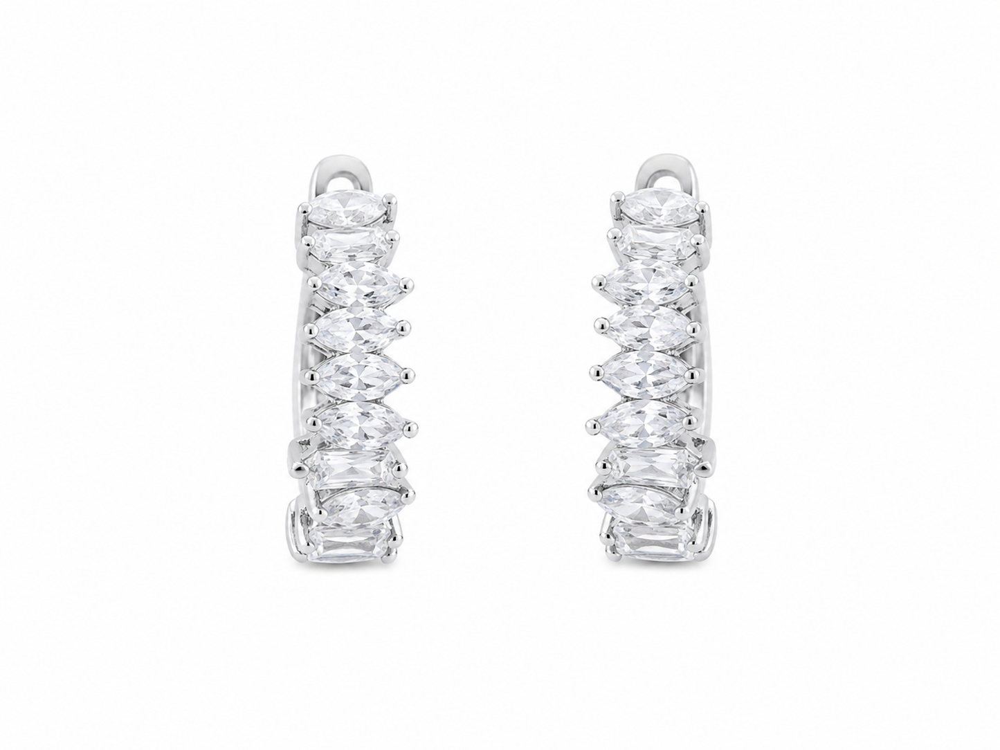 Mayfair Marquise Hoop Earrings