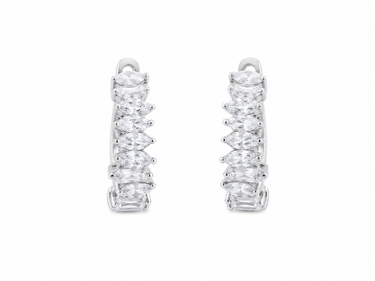 Mayfair Marquise Hoop Earrings