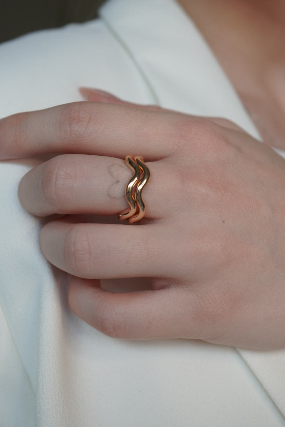 Gold Wave Ring