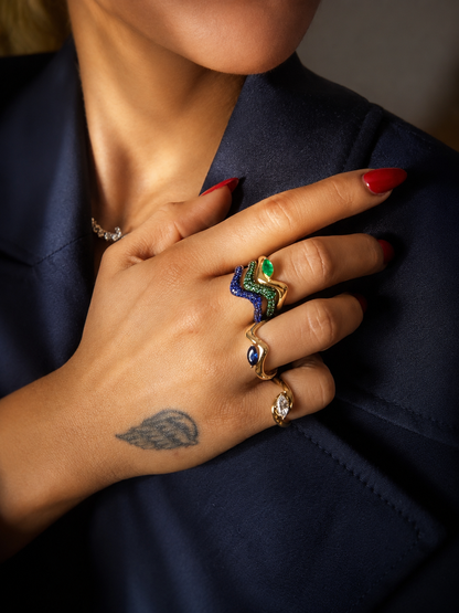 Selene Emerald Fusion Ring