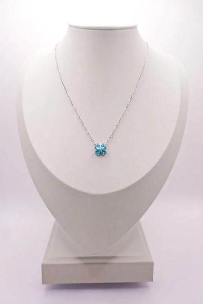 Alboni Clover Aquamarine Necklace